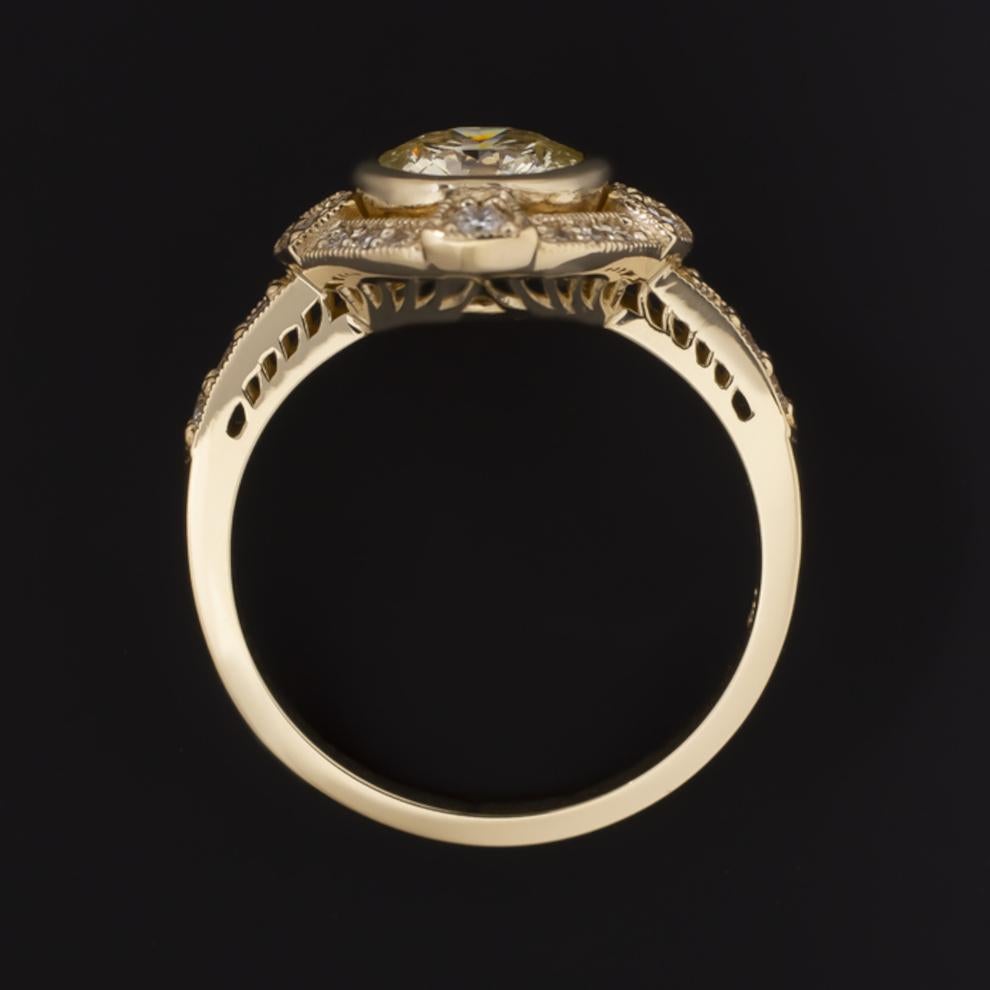 Runder Brillantschliff Diamant Verlobungsring Solitär (nur Fassung) (Moderne)