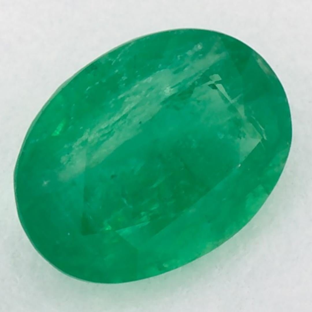 1.05 Karat Smaragd Oval Loser Edelstein (Ovalschliff) im Angebot