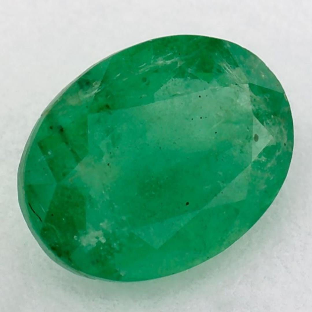 1.05 Karat Smaragd Oval Loser Edelstein (Ovalschliff) im Angebot