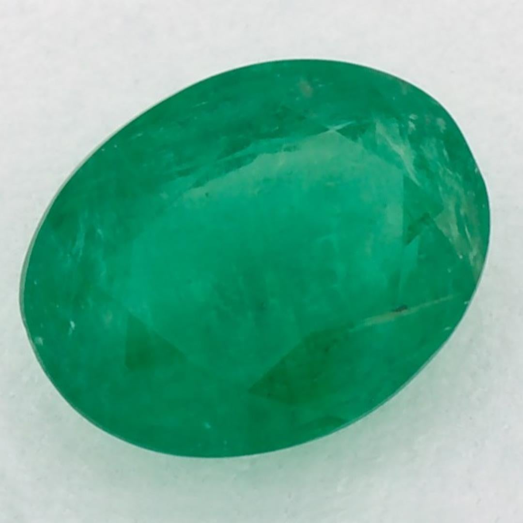 1.05 Karat Smaragd Oval Loser Edelstein (Ovalschliff) im Angebot