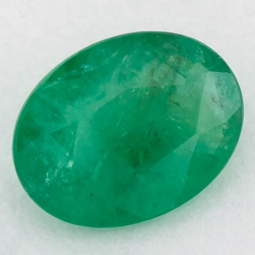 1.05 Karat Smaragd Oval Loser Edelstein (Ovalschliff) im Angebot