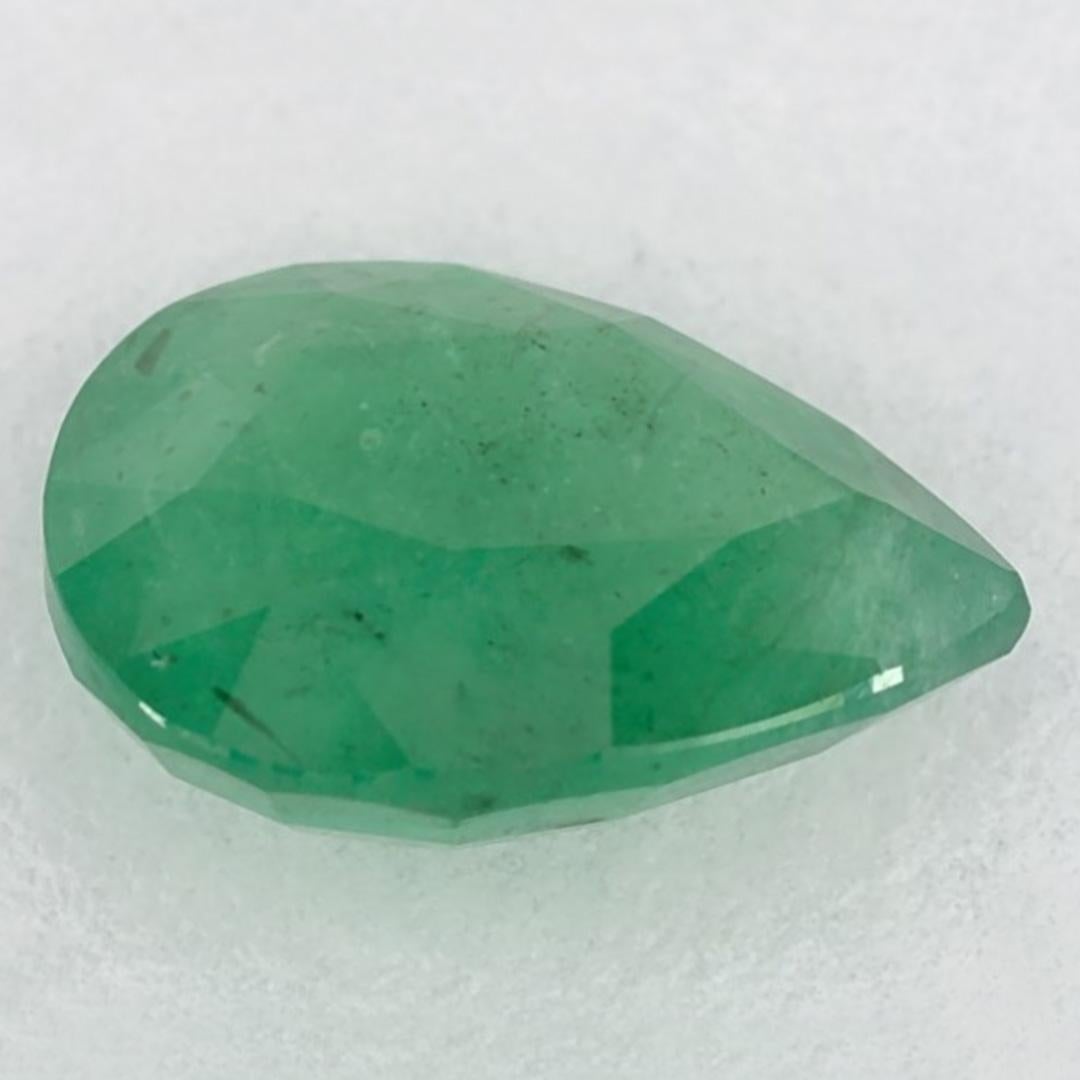 1.05 Karat Smaragd Birne Loser Edelstein im Zustand „Neu“ im Angebot in Fort Lee, NJ
