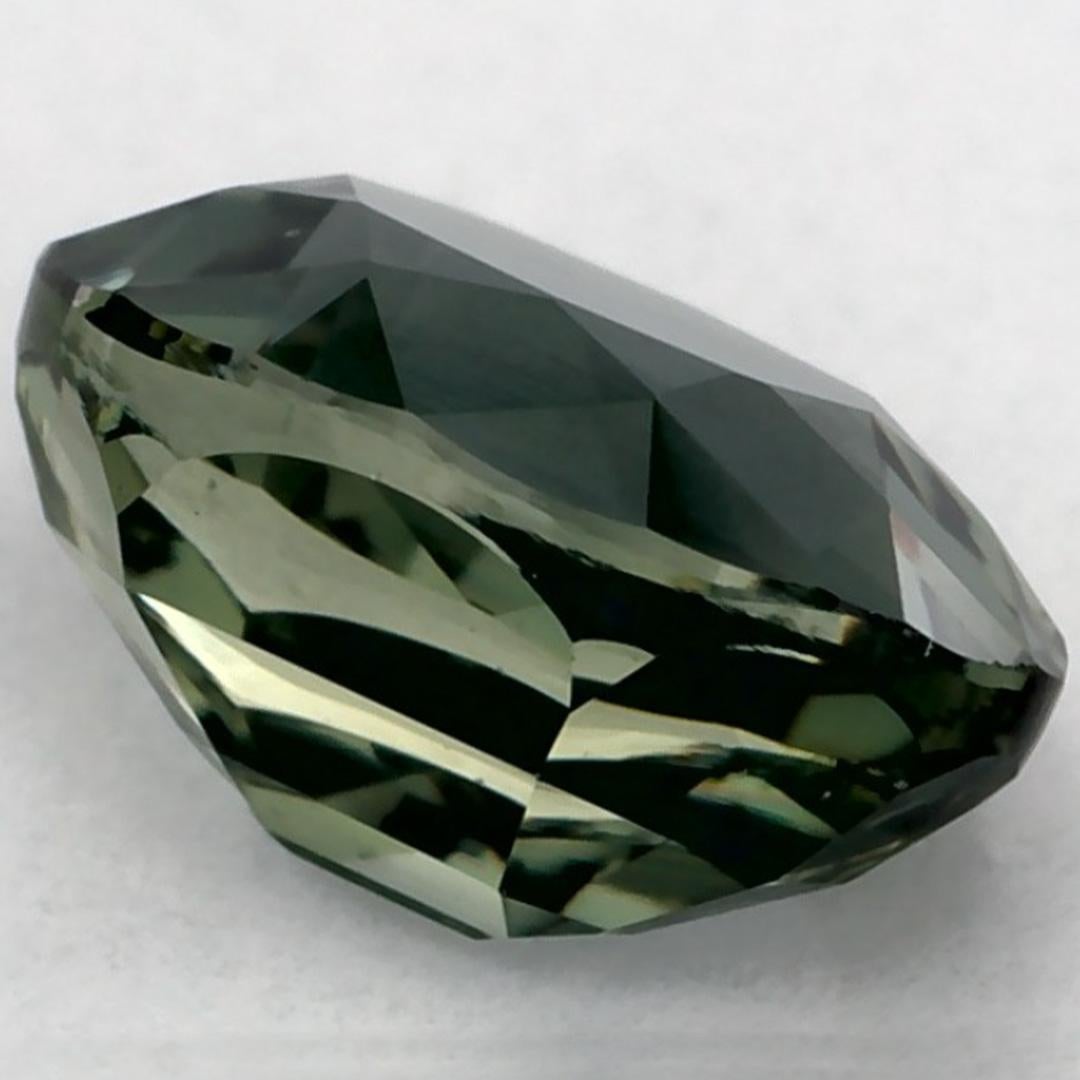 1.05 carati di zaffiro verde ovale sfuso in vendita 1