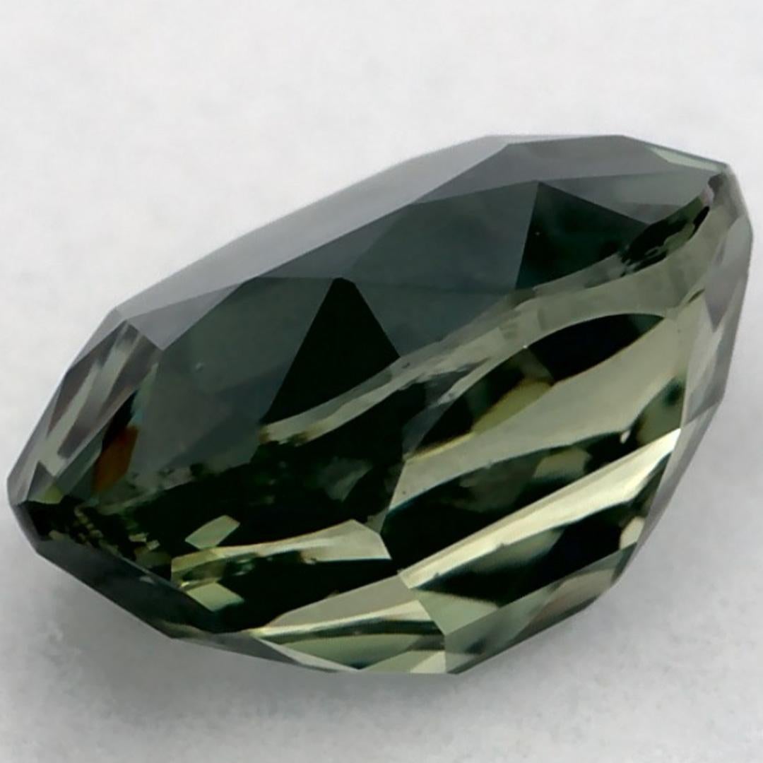 1.05 carati di zaffiro verde ovale sfuso in vendita 3