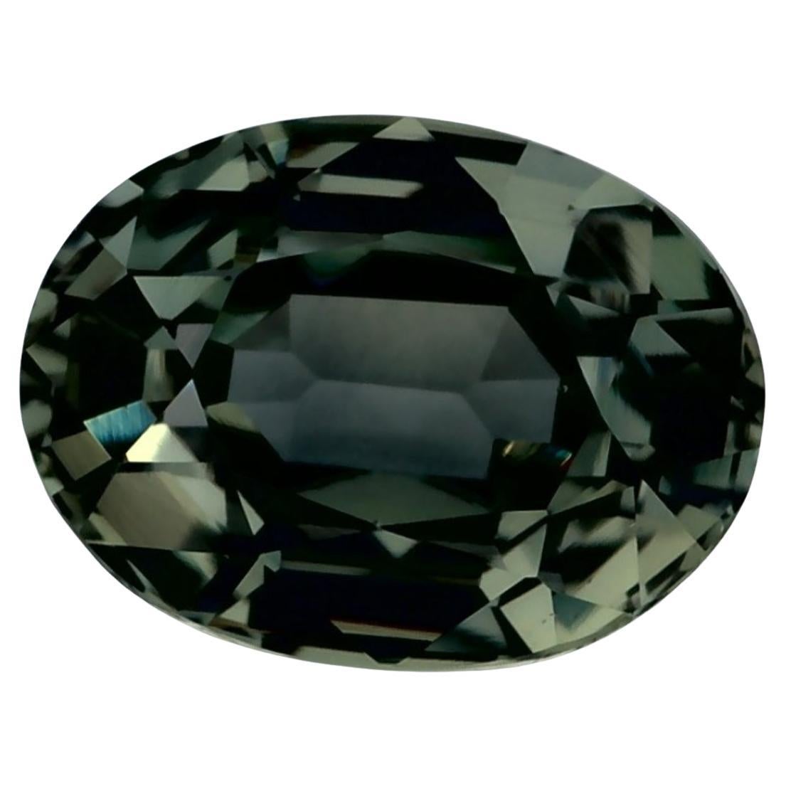 1.05 Ct Green Sapphire Oval Loose Gemstone (Saphir vert ovale en vrac)