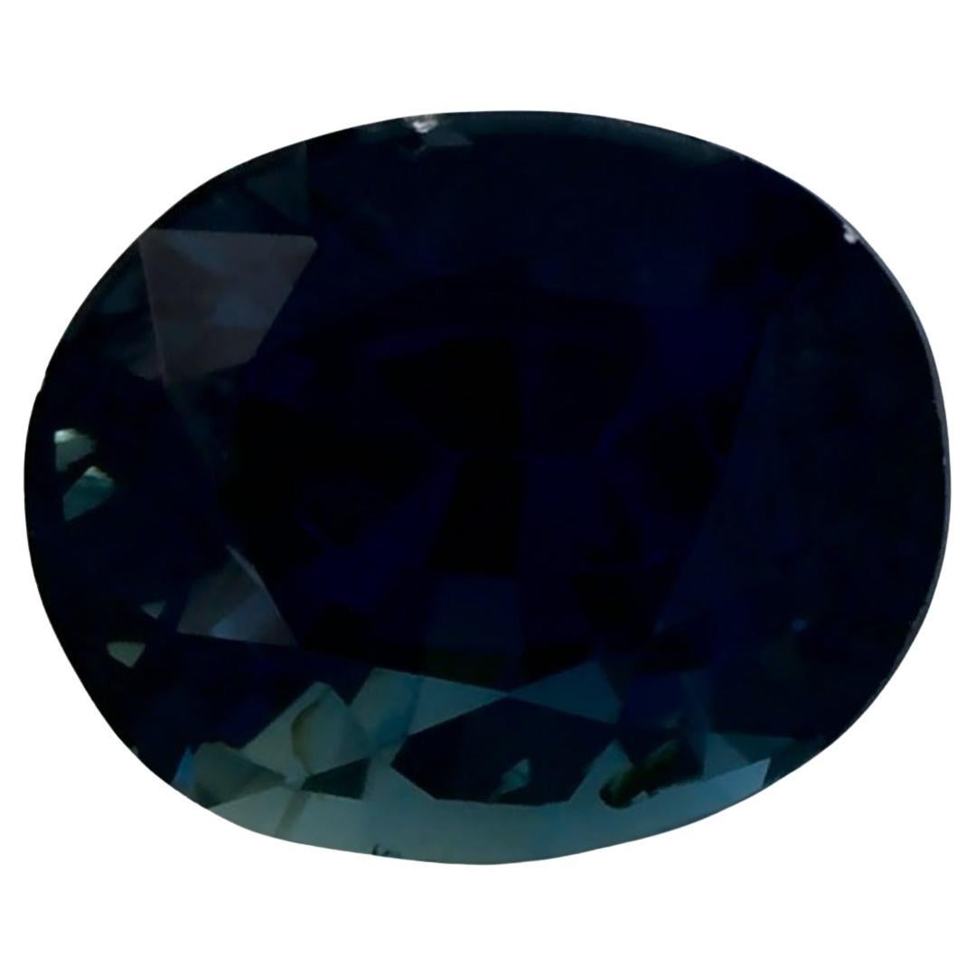 1.05 Ct Green Sapphire Oval Loose Gemstone For Sale