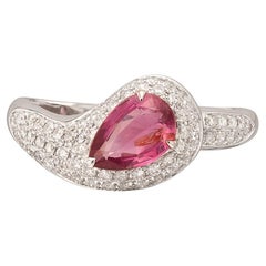 1.05-ct No Heat Padparadscha Sapphire 18k White Gold Ring