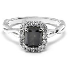 1.05 Ct Natural Fancy Dark Grayish Green Diamond Ring, No Reserve Price