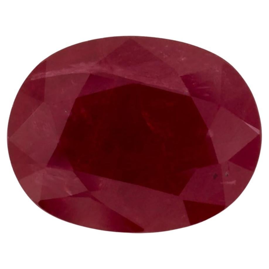 1.05 Ct Ruby Oval Loose Gemstone For Sale