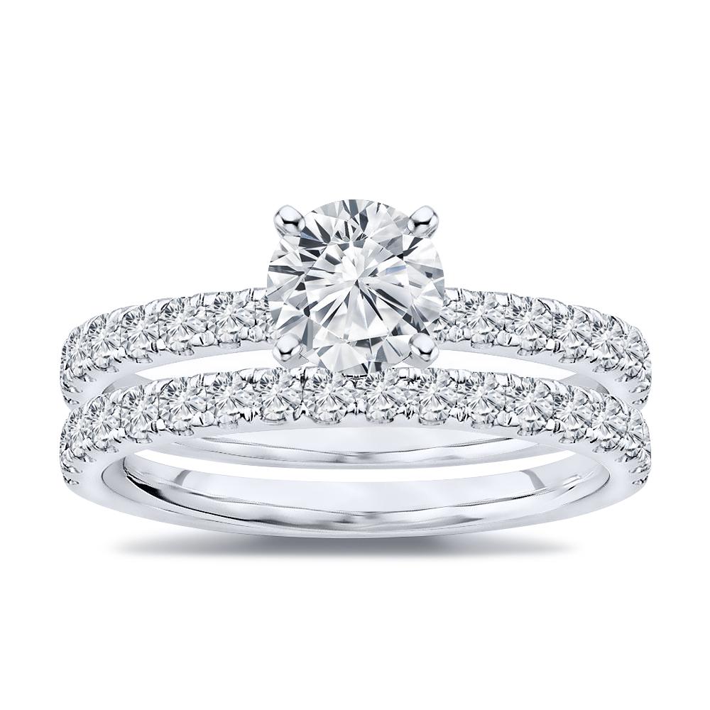 For Sale:  1.05 ct. tw. Round Diamond Wedding Engagement Set 4
