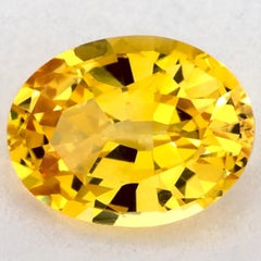 1.05 carati di zaffiro giallo ovale certificato, gemma sfusa