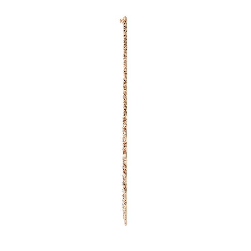 Taglio rotondo Collana con diamanti rotondi da 10,5 CTW della collezione Gazebo in oro rosa 14K in vendita