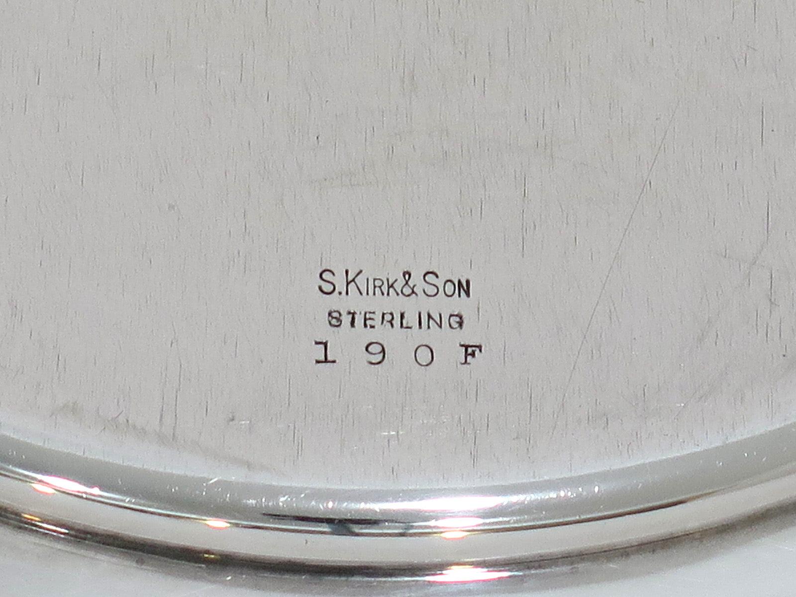 Repoussé 10.5 in - Sterling Silver S. Kirk & Son Antique Floral Repousse Serving Plate For Sale