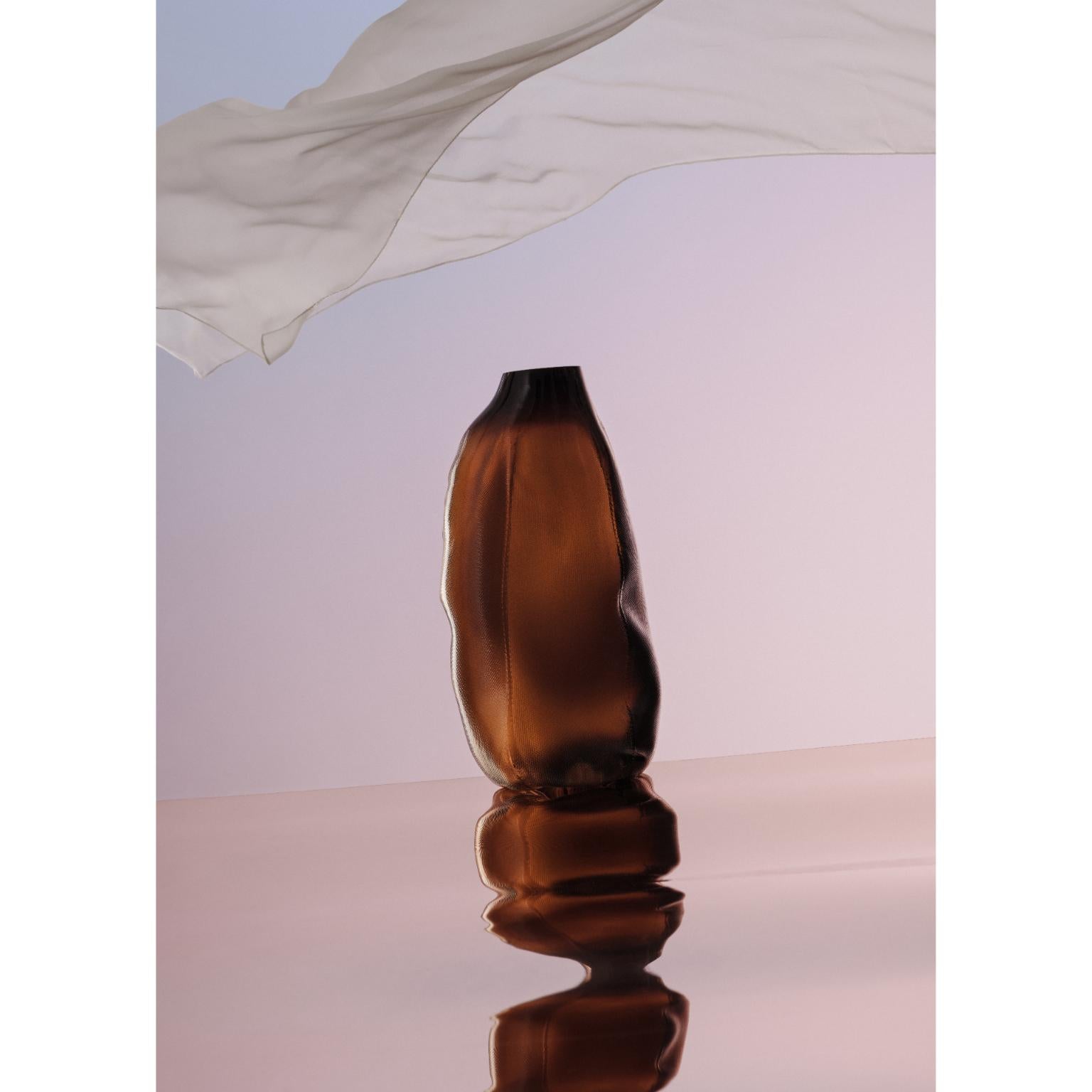 German 105 Ltr Forms 55 Yellow Blown Glass Unique Decorative Object by Vogel Studio For Sale