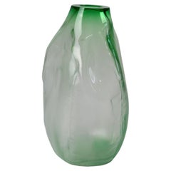 Formas de 105 litros, verde berilio, objeto de cristal hecho a mano por Vogel Studio