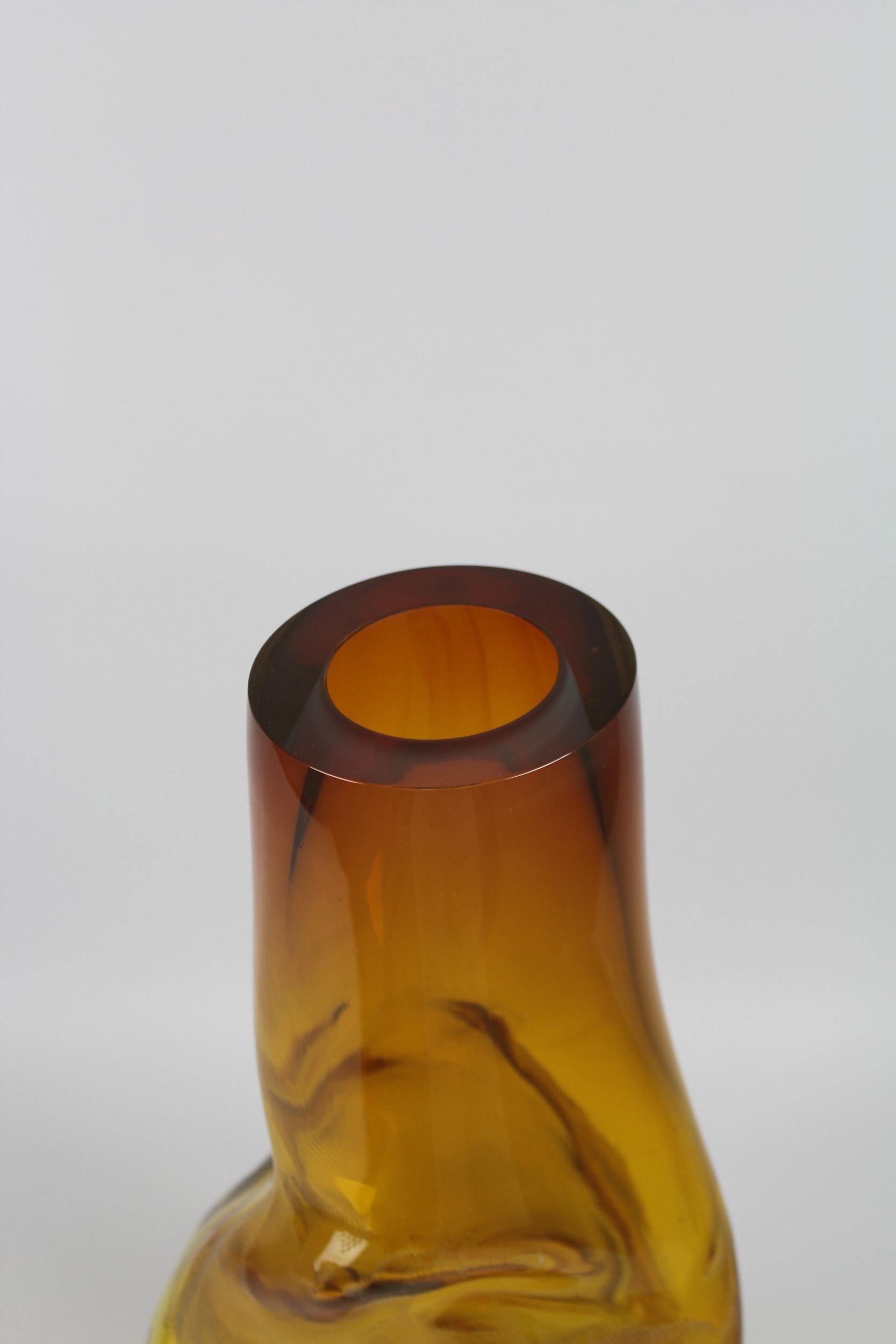 Contemporary 105 Ltr Forms, Brilliant Gold, Handmade Glass Object by Vogel Studio For Sale