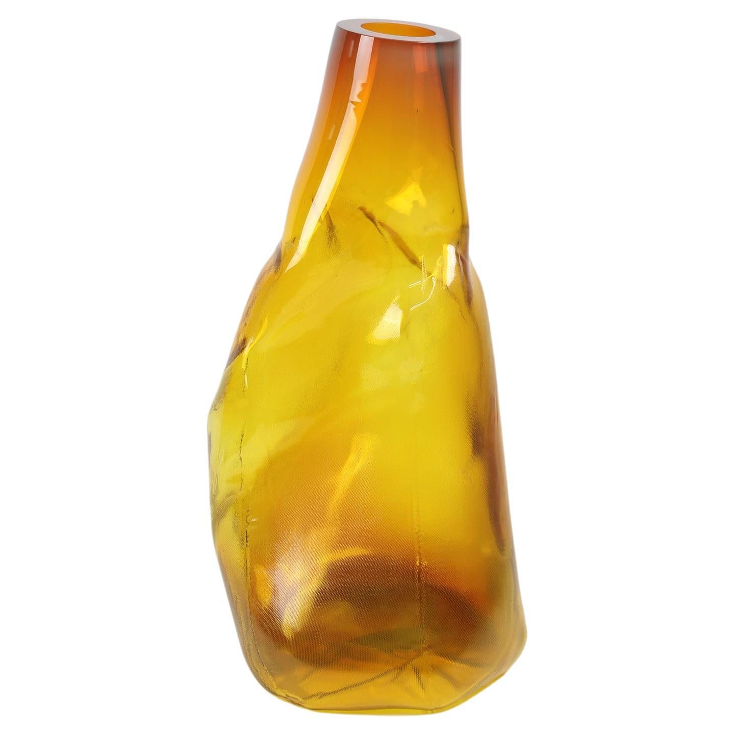 105 Ltr Forms, Brilliant Gold, Handmade Glass Object by Vogel Studio