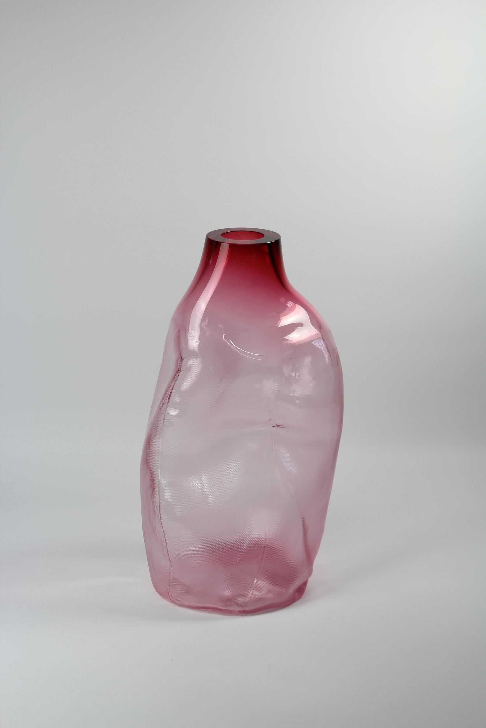 Contemporary 105 Ltr Forms, Fuchsia, Handmade Glass Object by Vogel Studio For Sale