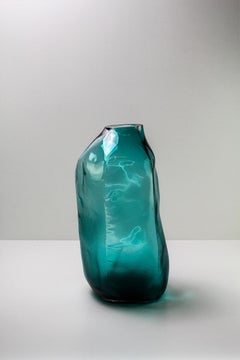 105 Ltr Forms, Lagoon, Handmade Glass Object by Vogel Studio