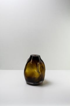 105 Ltr Forms, Olive green, Handmade Glass Object by Vogel Studio