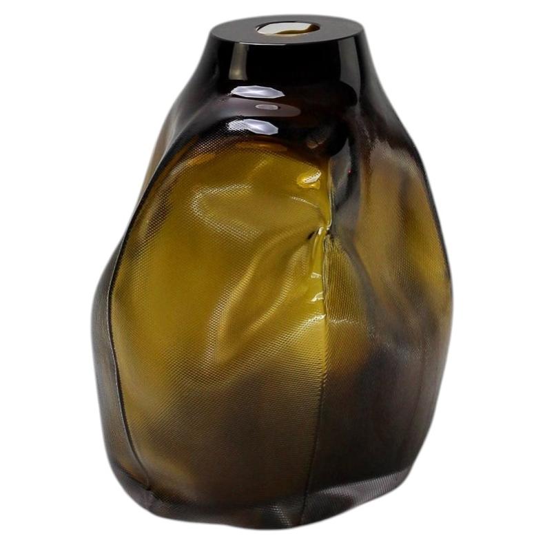 105 Ltr Forms, Olive green, Handmade Glass Object by Vogel Studio For Sale