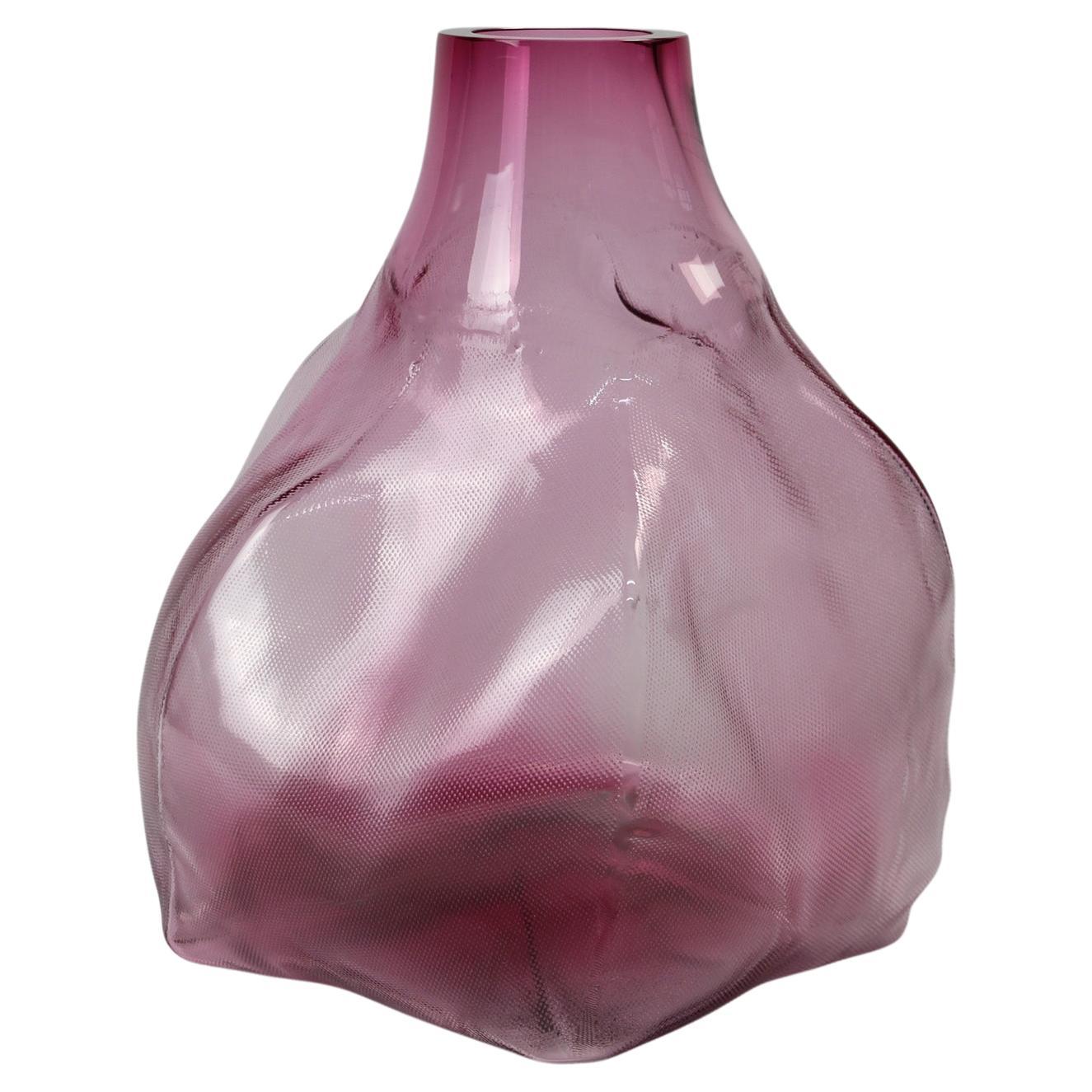 105 Ltr Forms, Wine Red, Handmade Glass Object by Vogel Studio