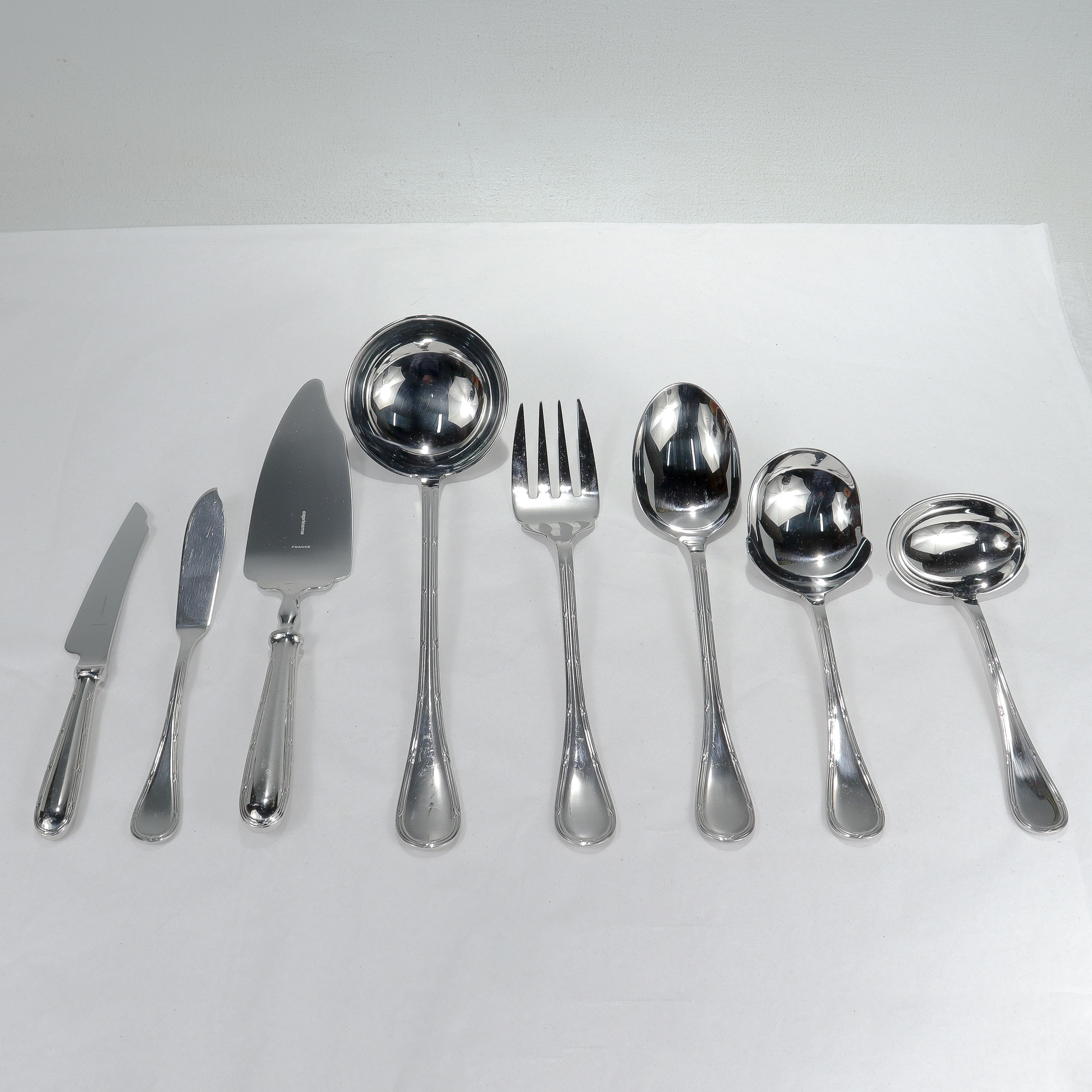 105 Piece Christofle Pastorale Stainless Steel Dinner Flatware Service for 12 5