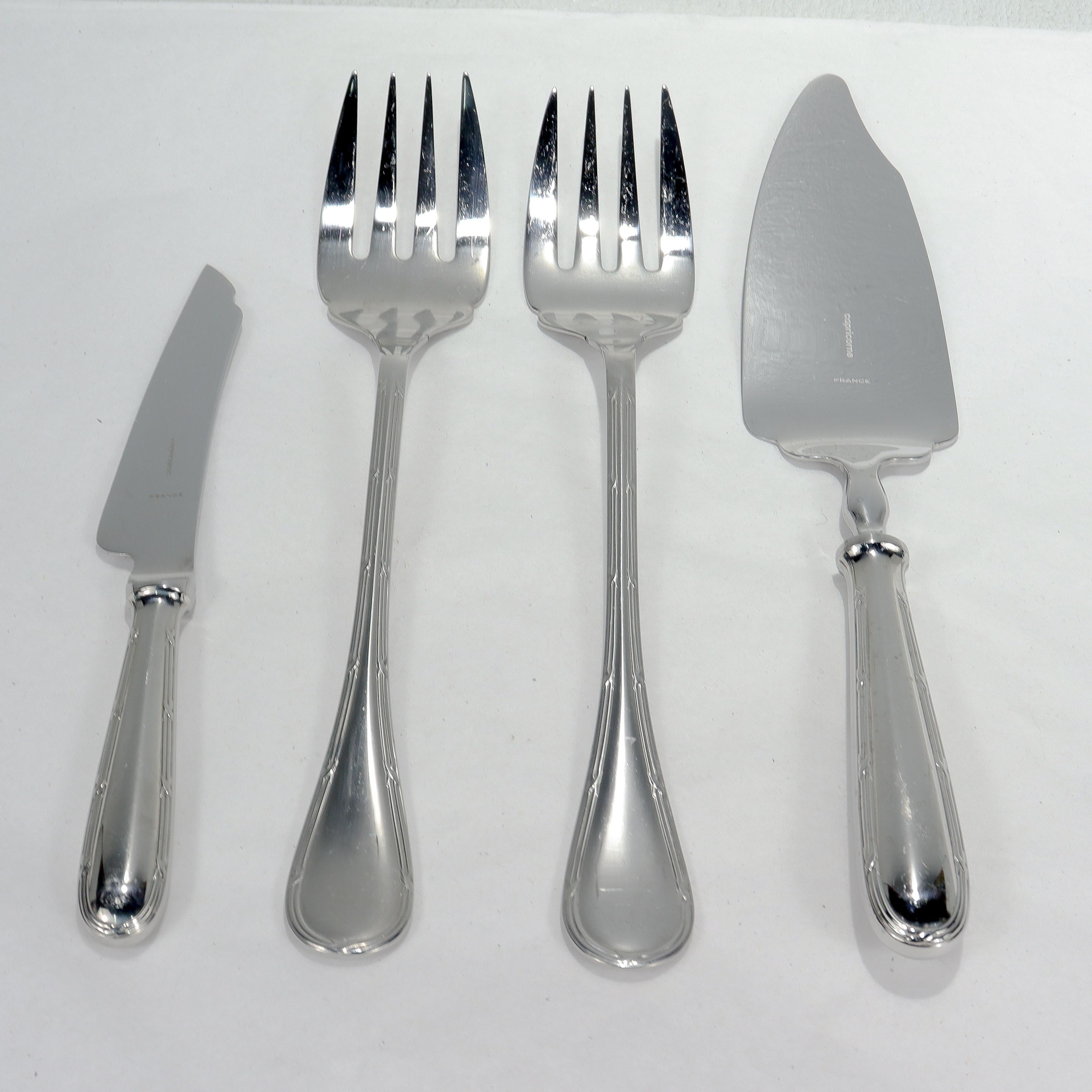 105 Piece Christofle Pastorale Stainless Steel Dinner Flatware Service for 12 10