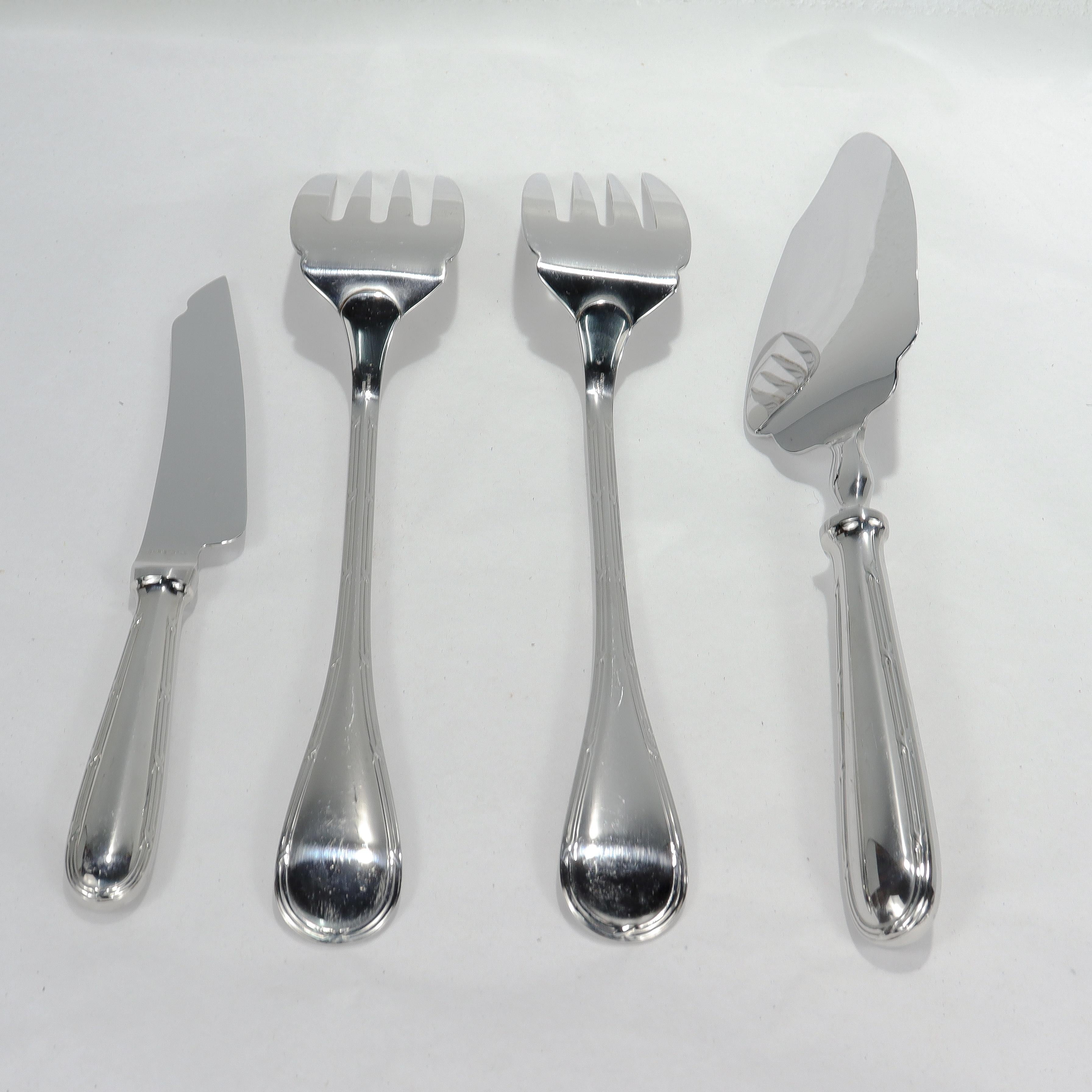 105 Piece Christofle Pastorale Stainless Steel Dinner Flatware Service for 12 11