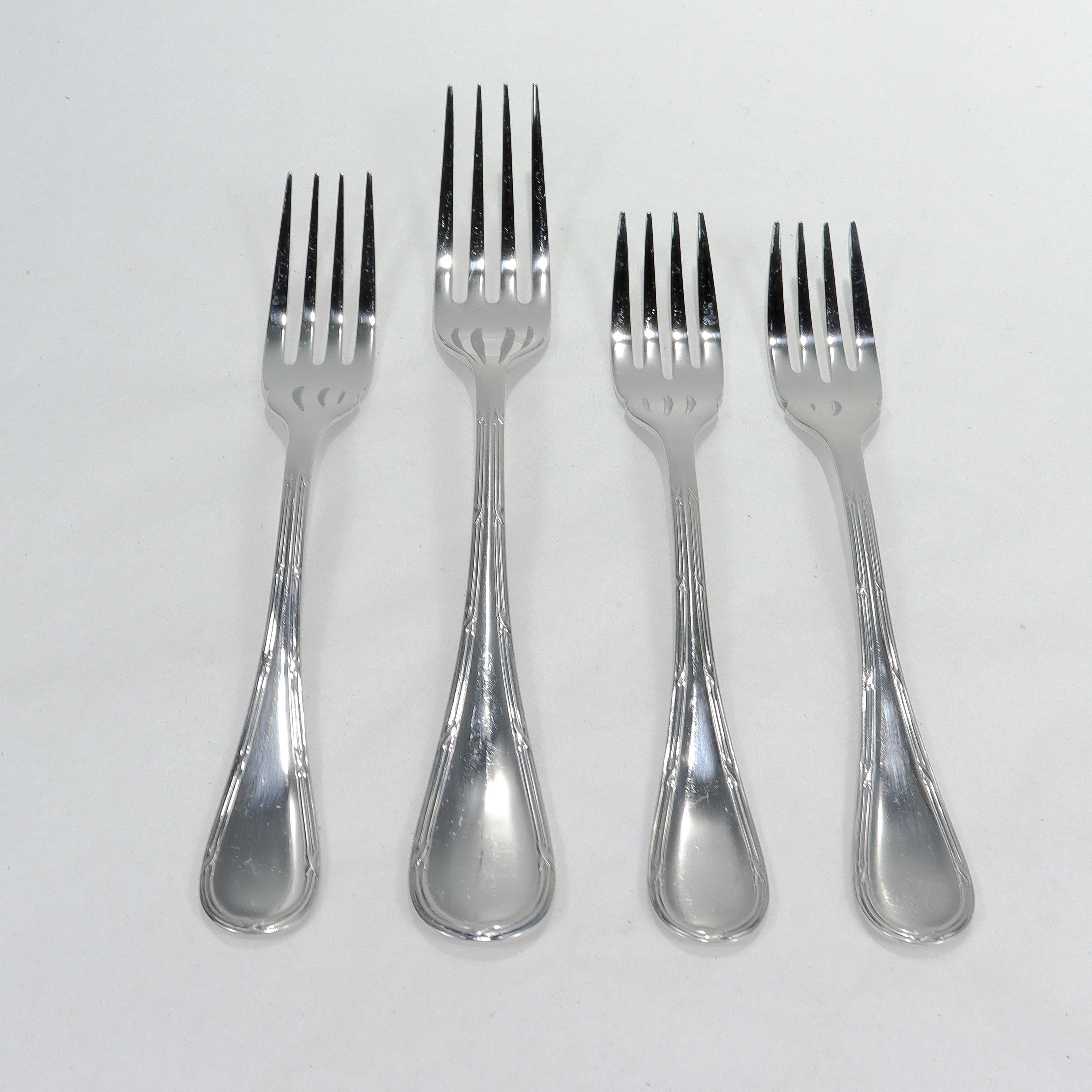 French 105 Piece Christofle Pastorale Stainless Steel Dinner Flatware Service for 12