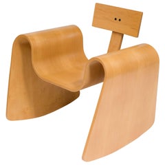 105 Rocking Chair in Molded Plywood with Natural Finish