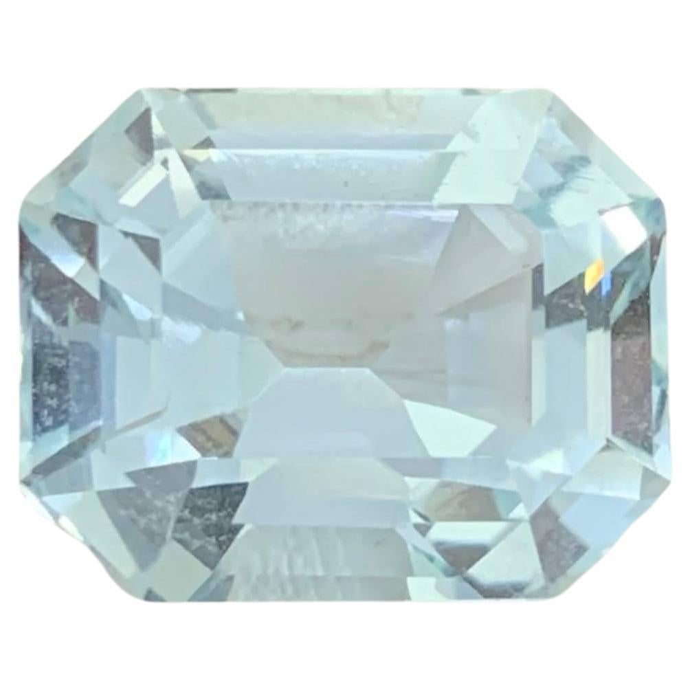 10.50 Karat Natürlicher loser hellblauer Aquamarin Smaragdschliff Pakistanischer Edelstein