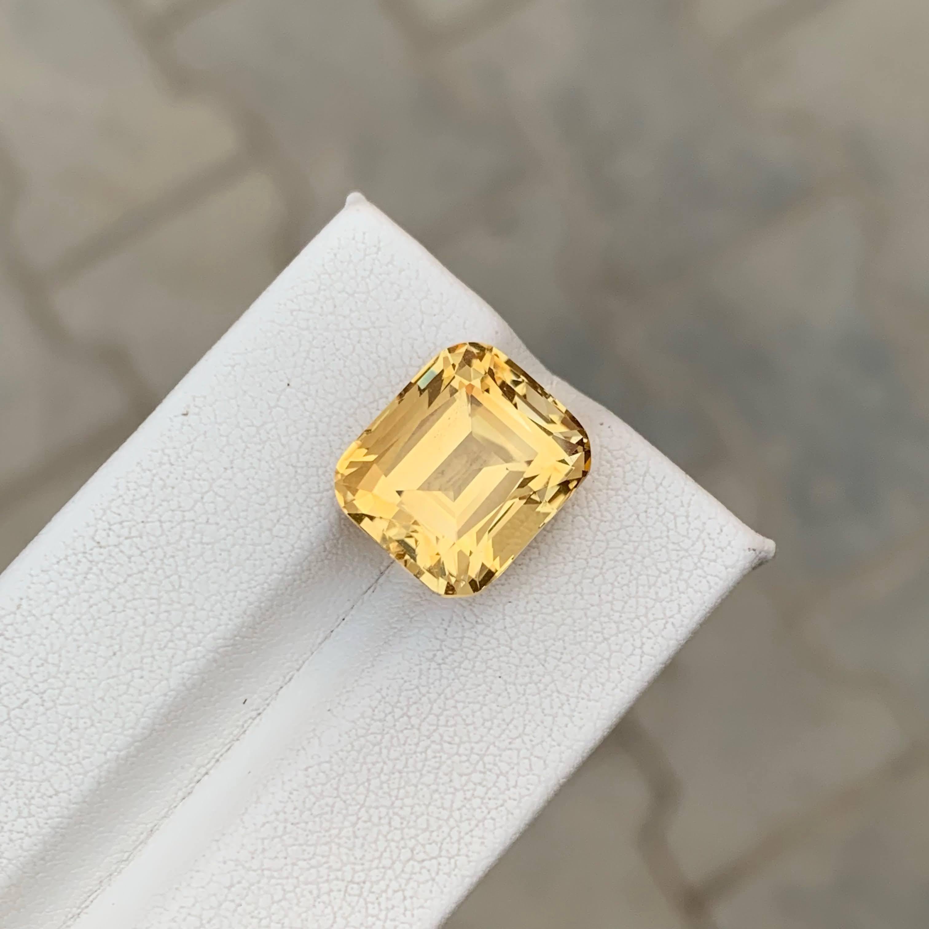 10.50 Carati Nature Sciolto Giallo Oro Citrino Taglio Cuscino Gemma Brasiliana in vendita 4