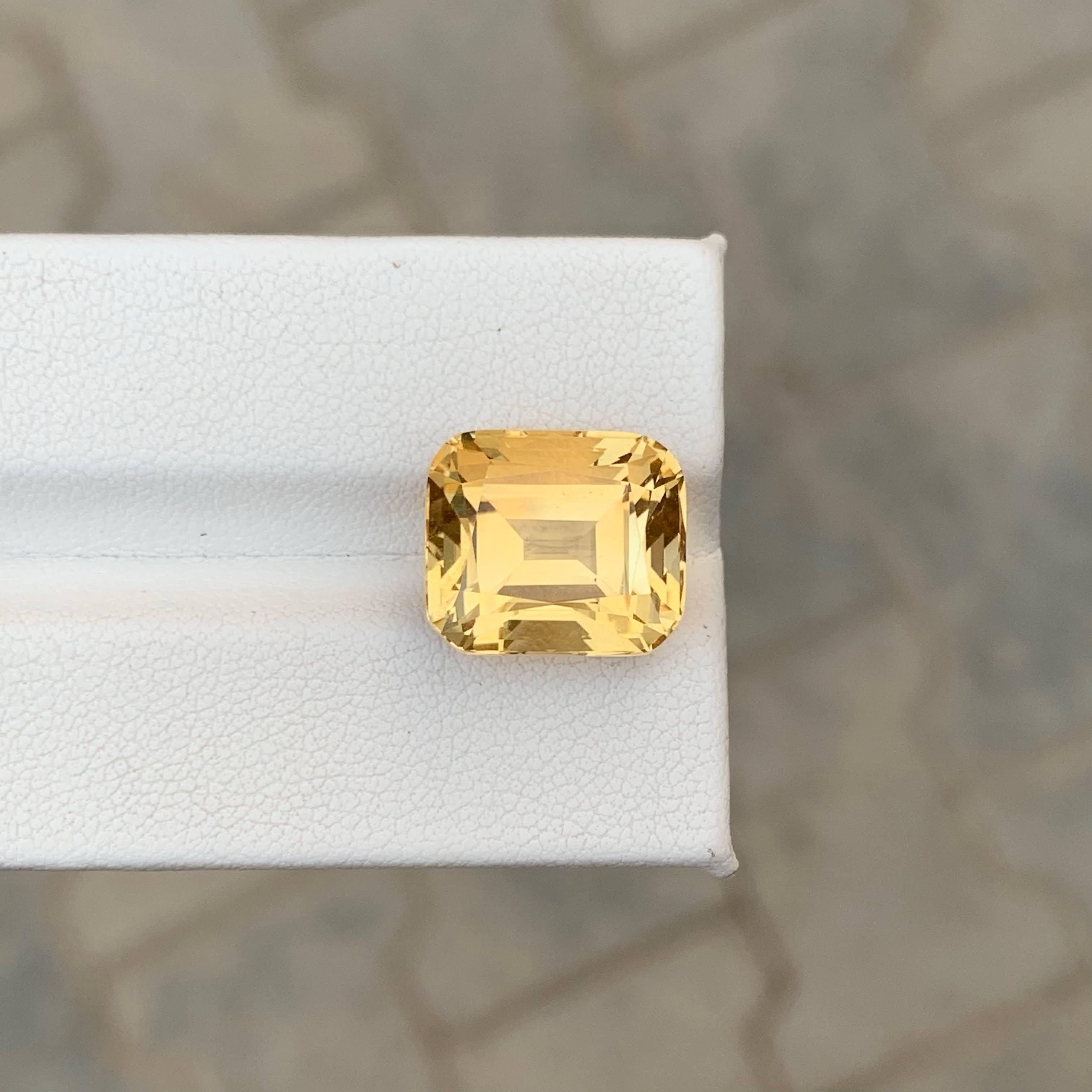 10.50 Carati Nature Sciolto Giallo Oro Citrino Taglio Cuscino Gemma Brasiliana in vendita 3