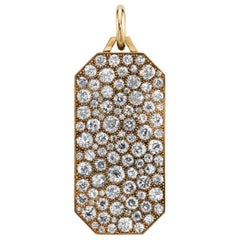 10.50 Carat Old European and Old Mine Cut Cobblestone Diamond Pendant