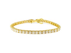 Bracciale tennis con diamanti VVS da 10,50 carati in 14k
