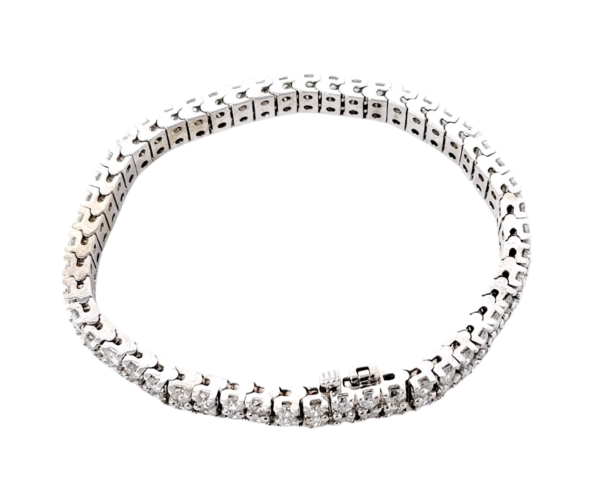 10 carat tennis bracelet on wrist