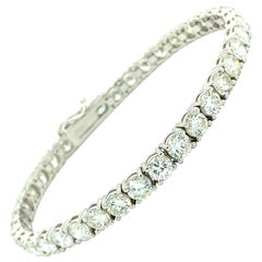 Bracelet tennis en or blanc 18 carats avec diamants 10,50 carats