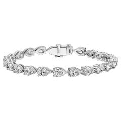 10.50ct Pear Diamond Tennis Bracelet