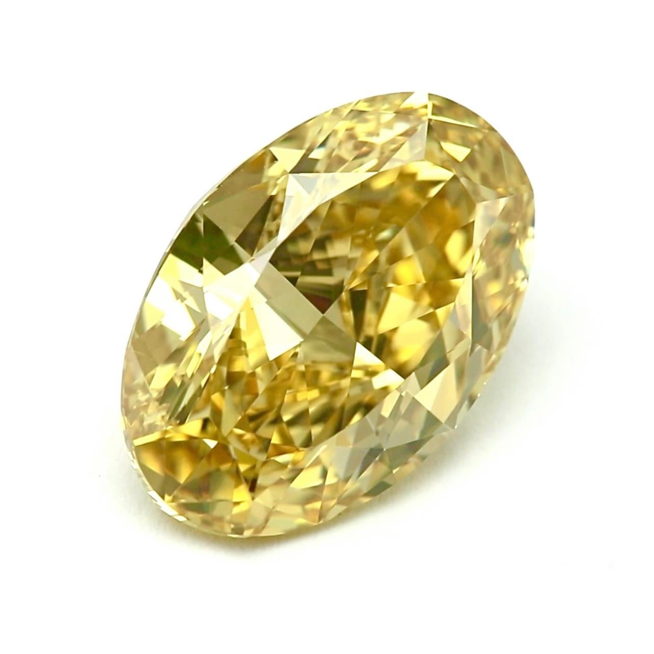 Certificado GIA - Diamante Amarillo Marrón Profundo Fancy de 10,51 quilates Corte oval