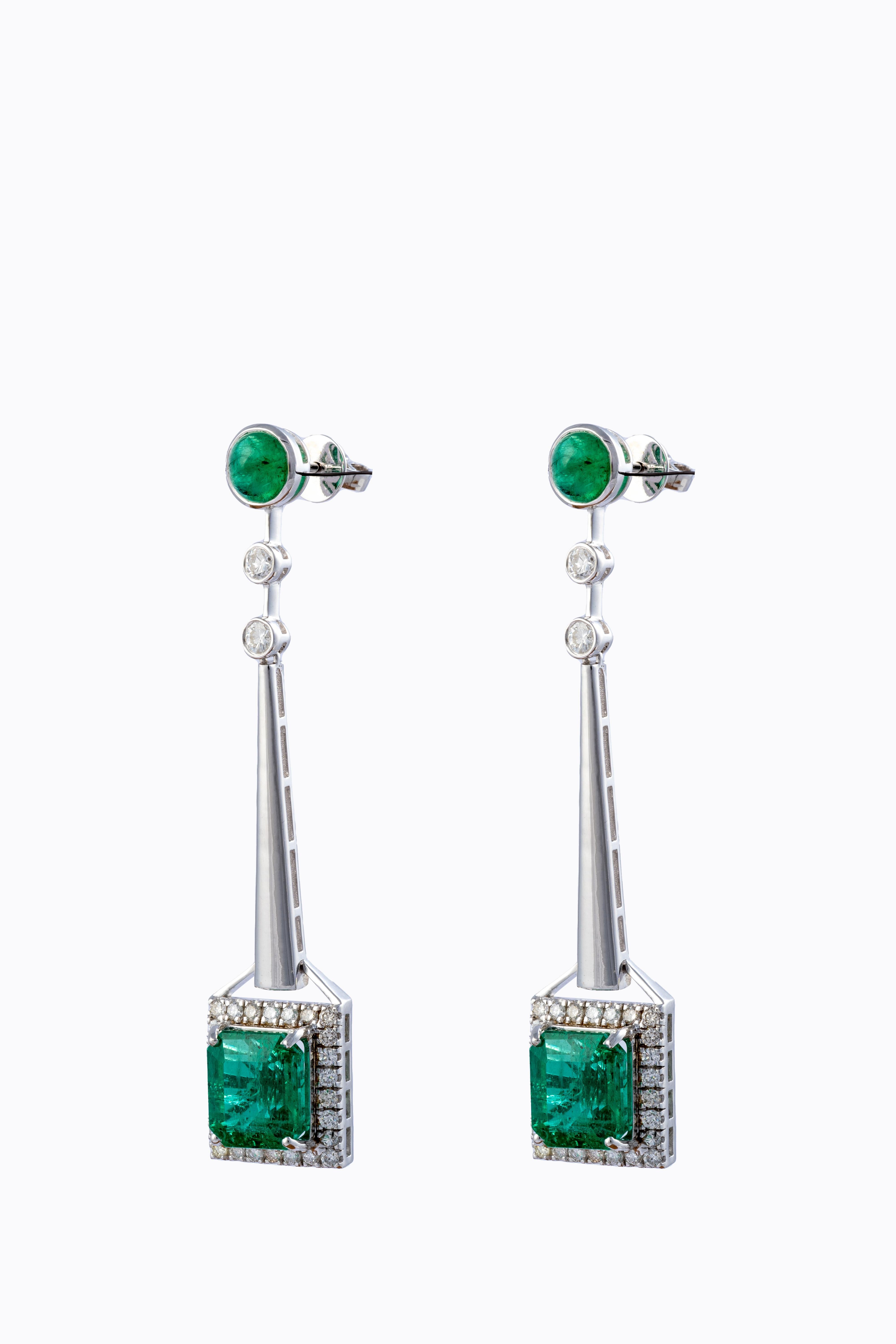 natural emerald earrings