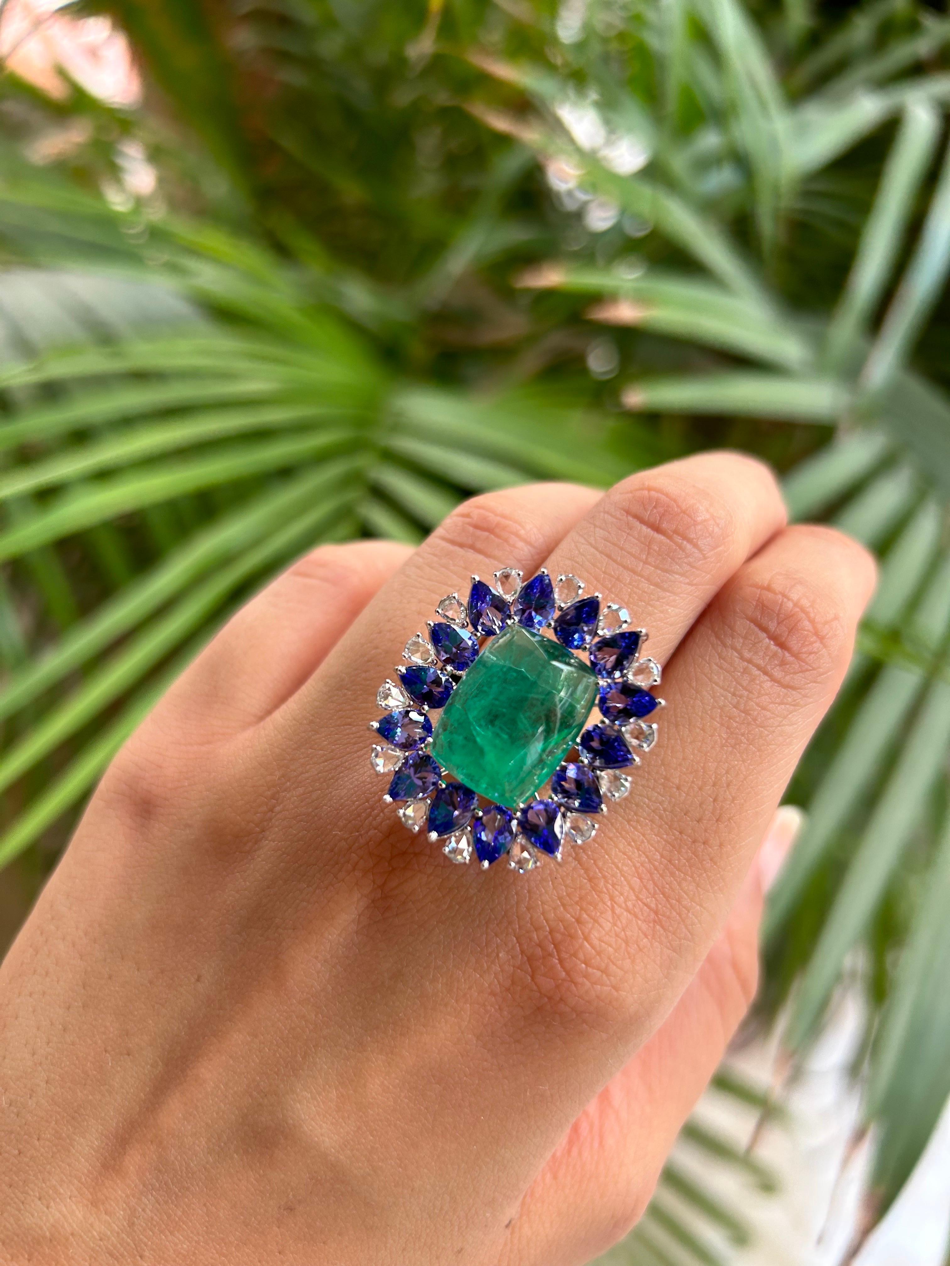 benitoite engagement ring