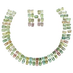 105.31 Carats Baguette Tourmaline Layout Suite Faceted Cutstones Natural Gem