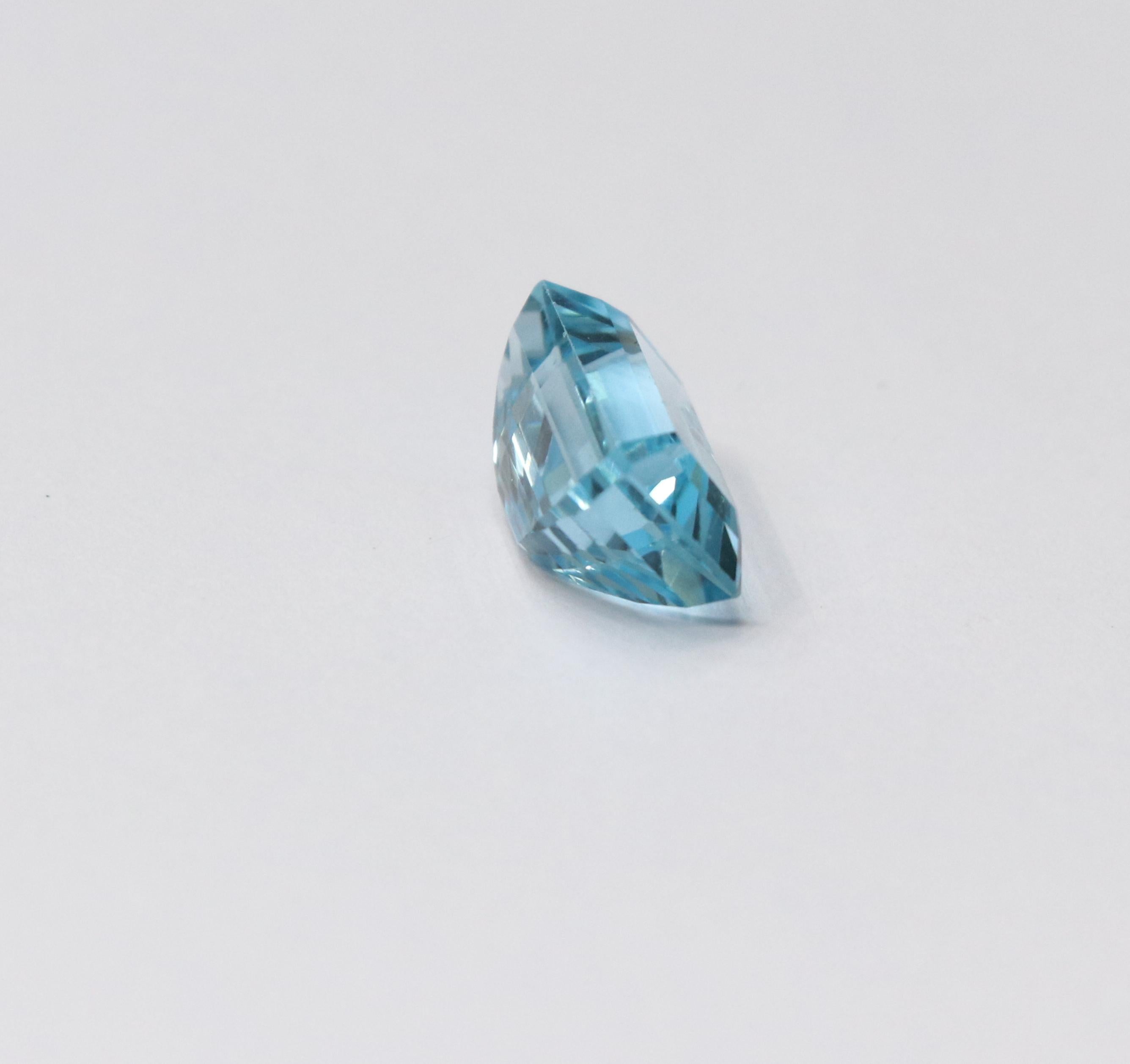 10,55 Karat Aquamarin Smaragd-Schliff ungefasster loser 3-Stein-Ring Edelstein (Kunsthandwerker*in) im Angebot