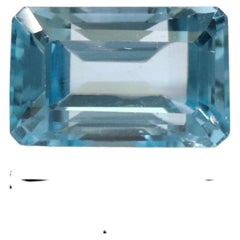 10.55 Carat Aquamarine Emerald-Cut Unset Loose 3-Stone Ring Gemstone