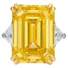 10.55 Carat GIA Fancy Yellow Diamond Ring – Investment Grade