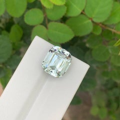 10.55 Carat Natural Loose Light Color Aquamarine Cushion Cut Pakistani Gemstone