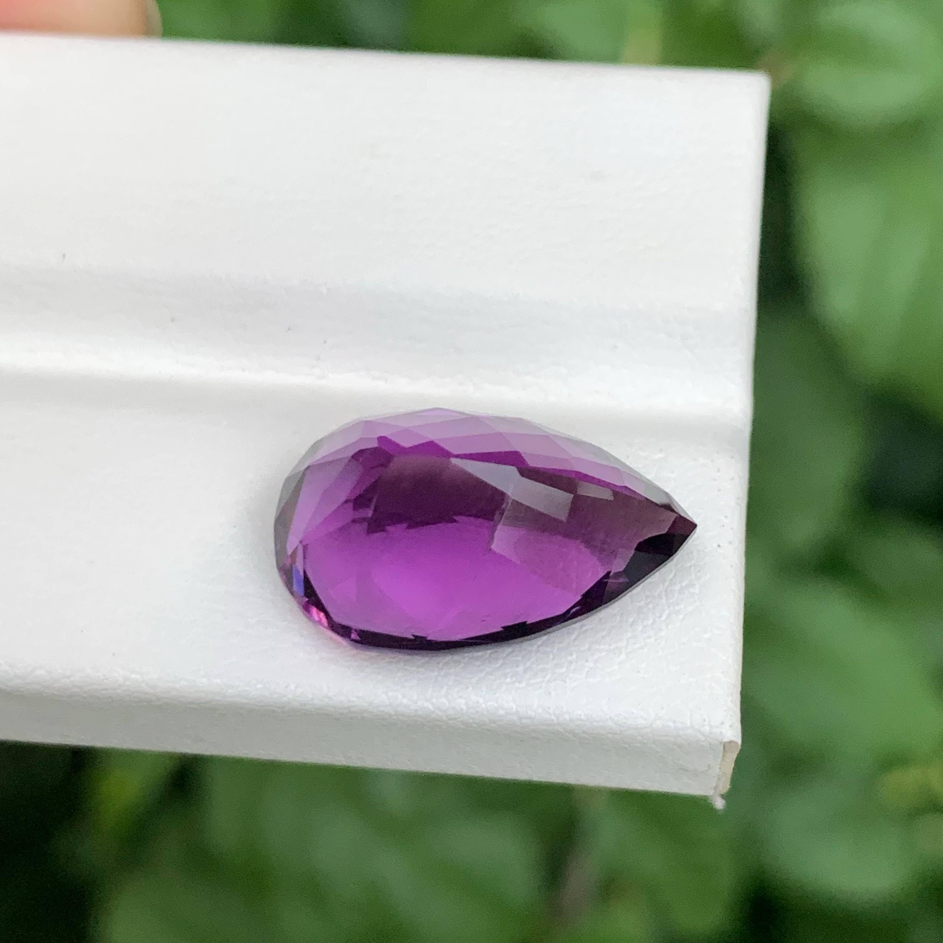 10,55 quilates de amatista púrpura natural suelta corte pera piedra preciosa brasileña en venta 5