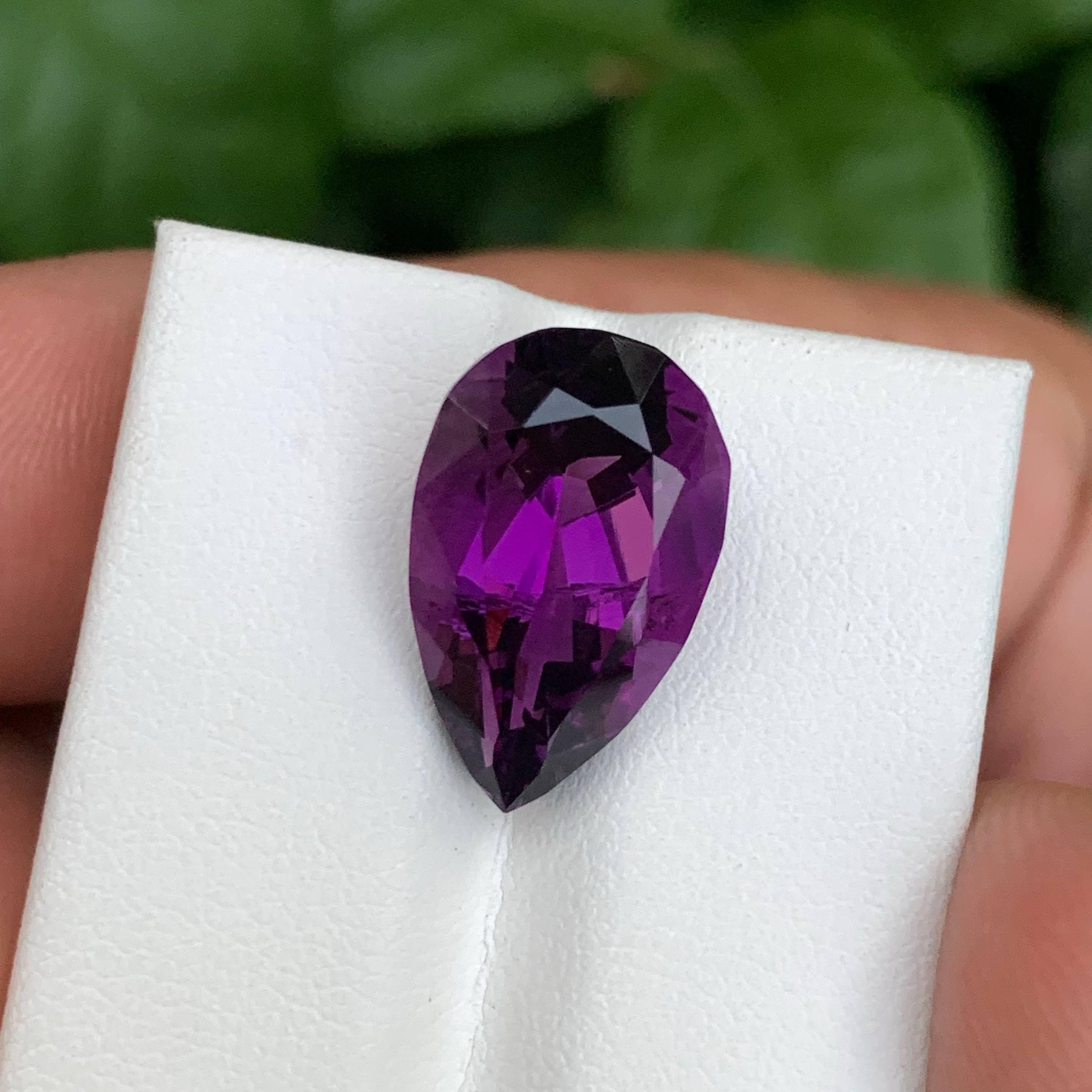 10,55 quilates de amatista púrpura natural suelta corte pera piedra preciosa brasileña Moderno en venta