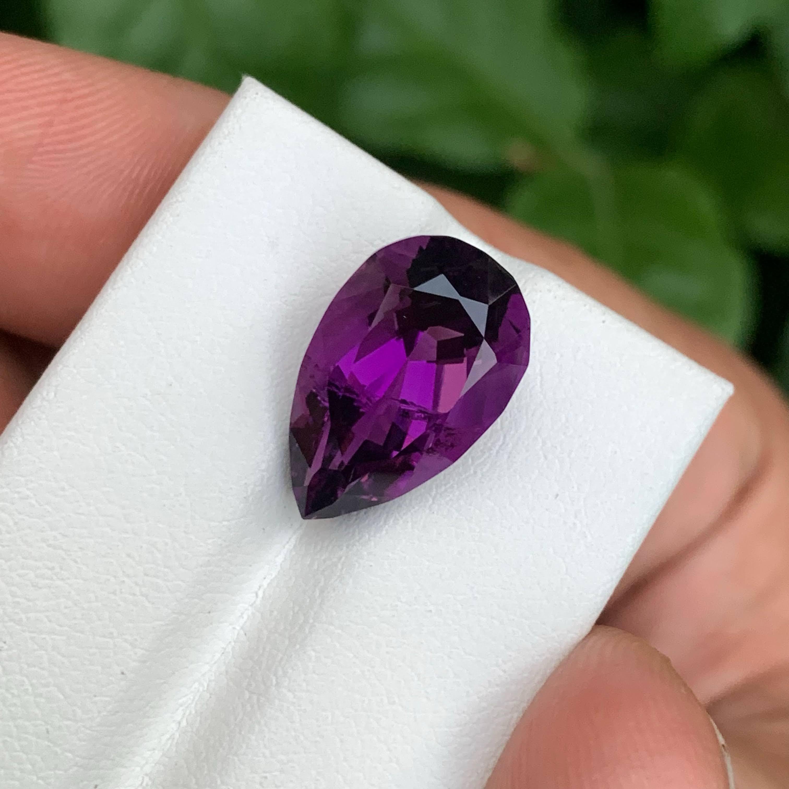 10,55 quilates de amatista púrpura natural suelta corte pera piedra preciosa brasileña Corte pera en venta